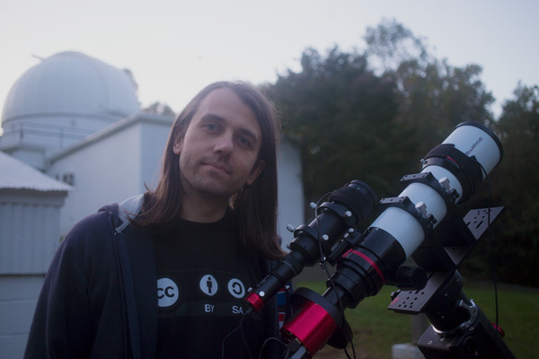 Nico with telescope at Mt. Cuba